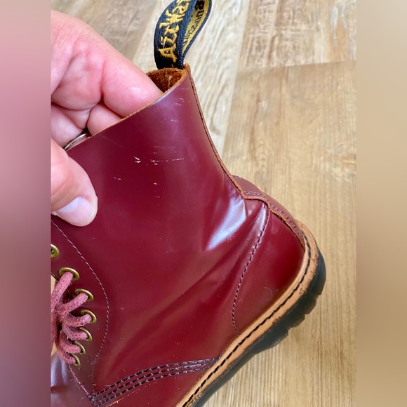 Limited Edition - Dr Marten Pascal Combat Boots Women’s Sz 8 AirWear Oxblood - Picture 7 of 13